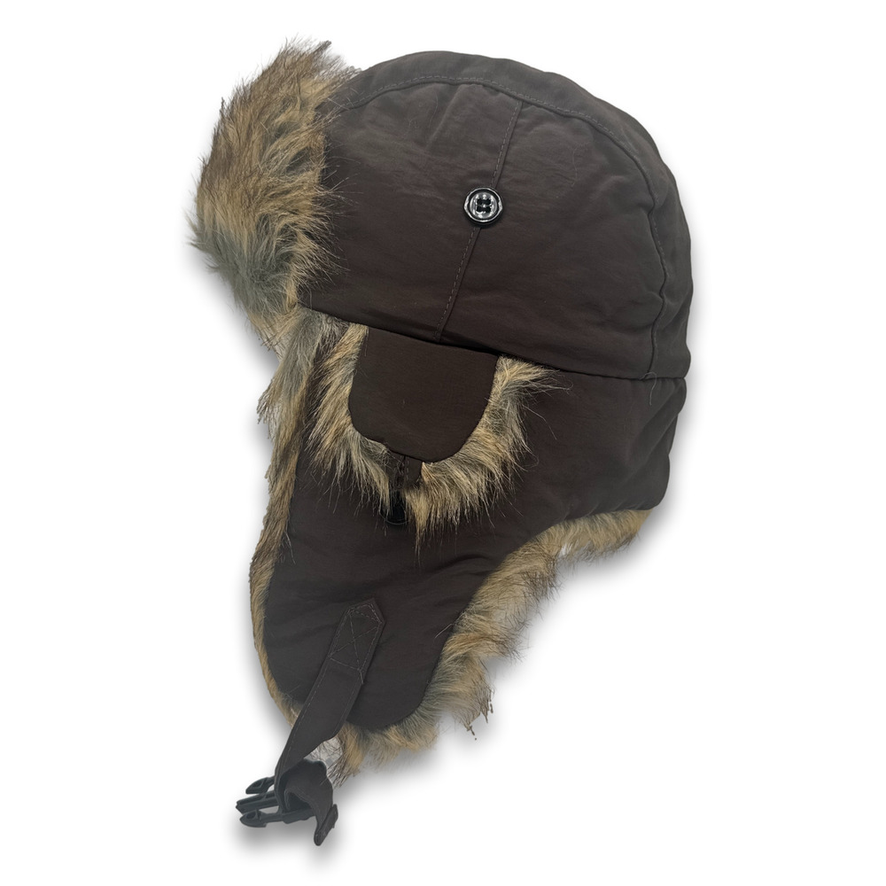 Lumberjack Aviator Soft Faux Fur Ear Flap Hat Winter Ski Trooper Trapper Hat